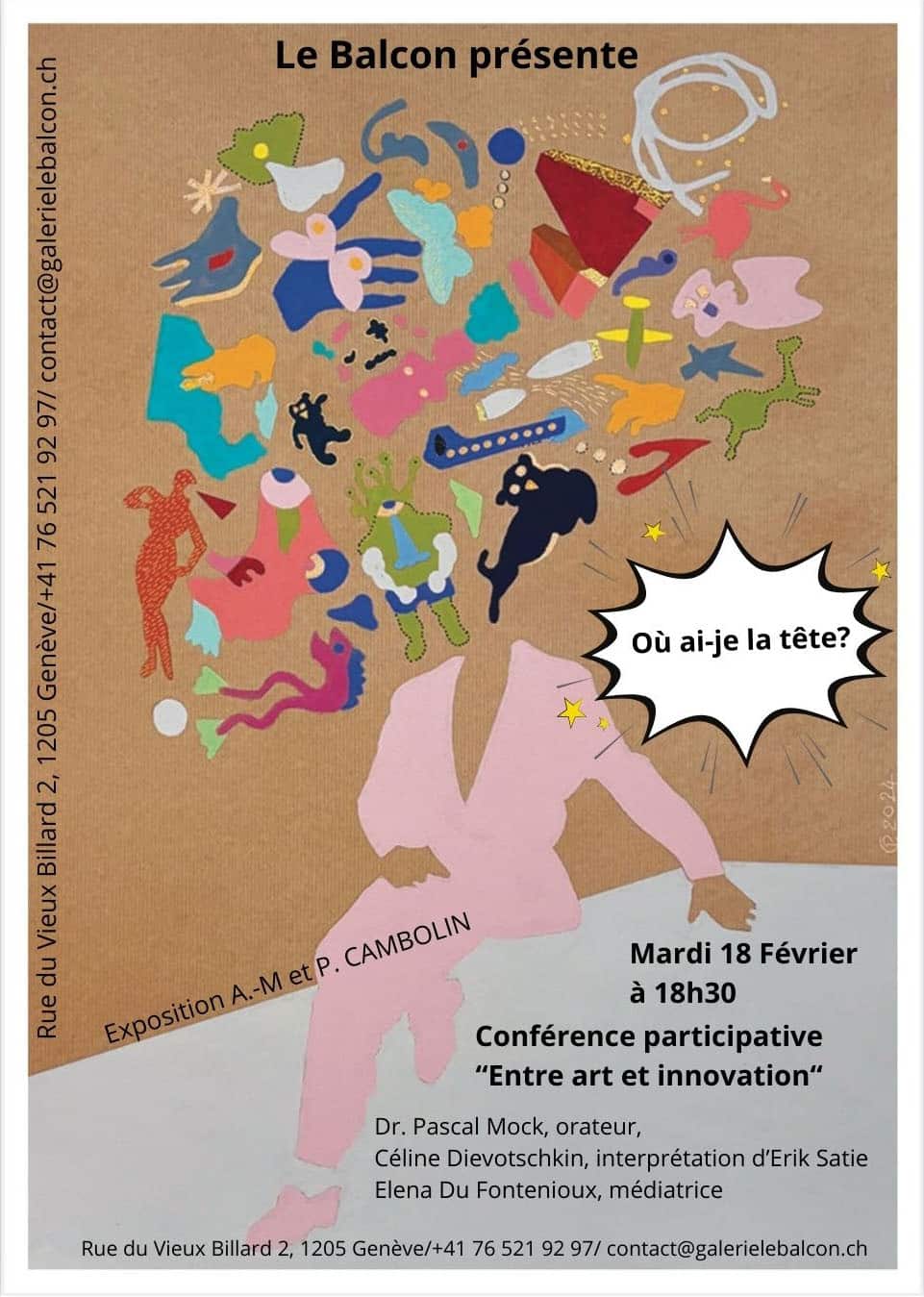 Conférence "Où ai-je la tête", Entre art et innovation